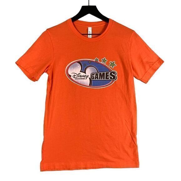 Disney Channel Games T-Shirt Adult‎ Small Orange Graphic Tee Top Short Sleeve - Picture 1 of 9